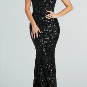 Windsor Noemi Formal Sequin A-Line Dress